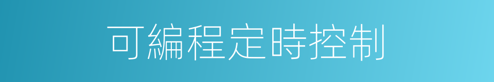 可編程定時控制的同義詞