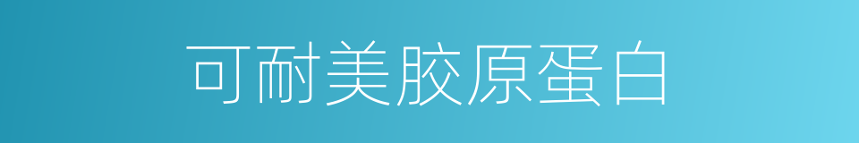 可耐美胶原蛋白的同义词