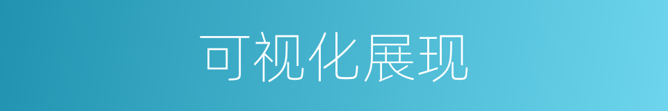 可视化展现的同义词