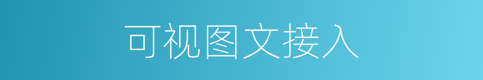 可视图文接入的同义词