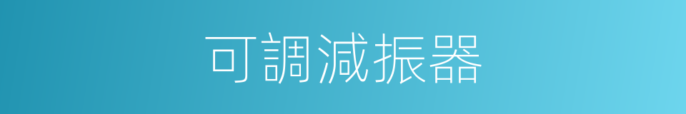 可調減振器的同義詞