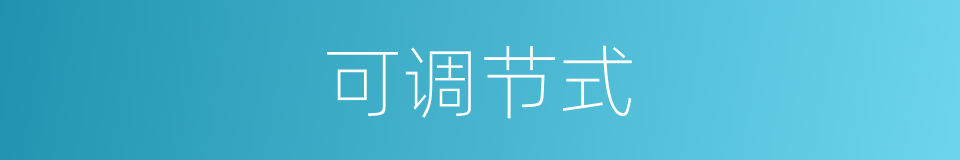 可调节式的同义词