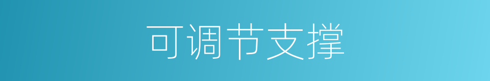 可调节支撑的同义词