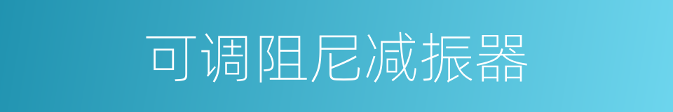 可调阻尼减振器的同义词