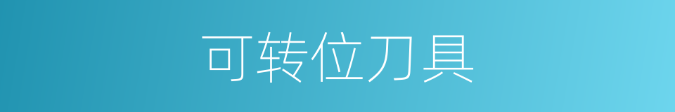可转位刀具的同义词