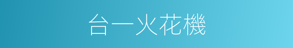 台一火花機的同義詞