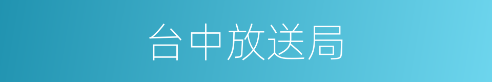 台中放送局的同义词