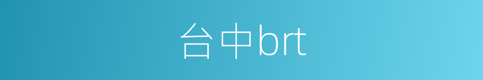 台中brt的同义词