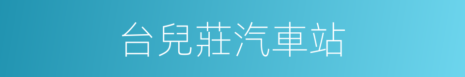 台兒莊汽車站的同義詞