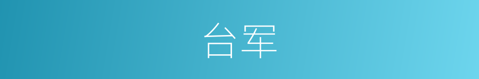 台军的意思