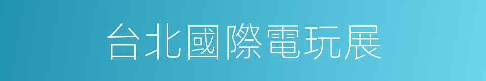 台北國際電玩展的同義詞