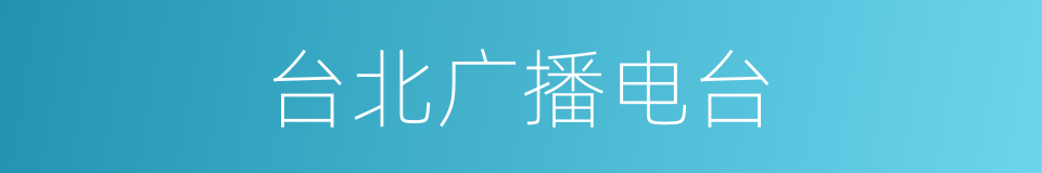 台北广播电台的同义词