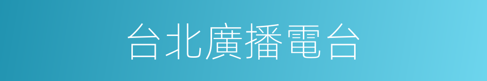 台北廣播電台的同義詞