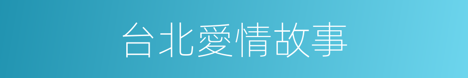 台北愛情故事的同義詞
