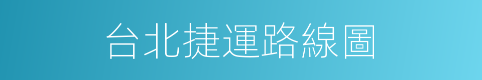 台北捷運路線圖的同義詞