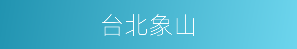 台北象山的同义词