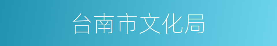 台南市文化局的同义词