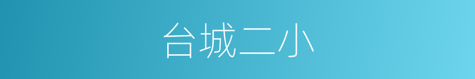 台城二小的同义词