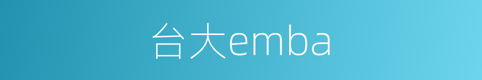 台大emba的同义词