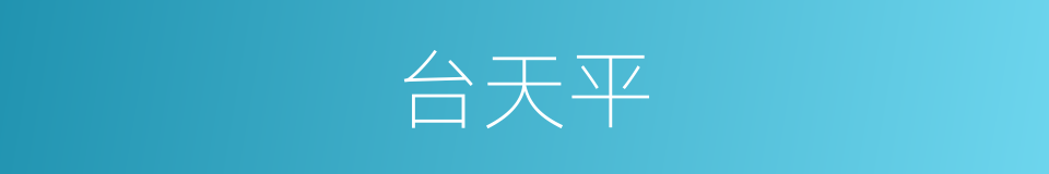 台天平的同义词