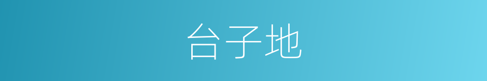 台子地的同义词