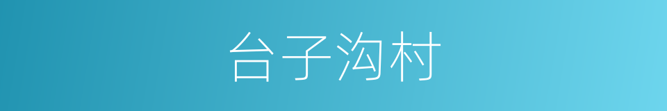 台子沟村的同义词
