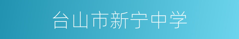 台山市新宁中学的同义词