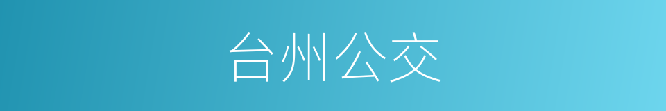 台州公交的同义词