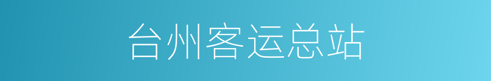 台州客运总站的同义词