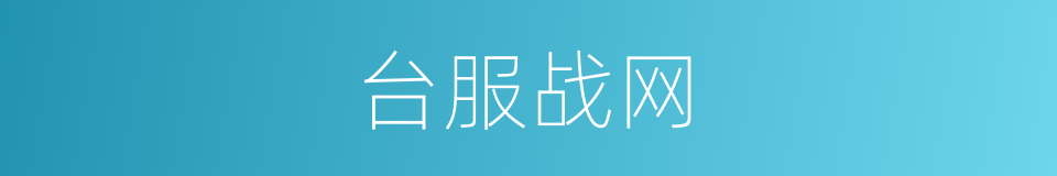 台服战网的同义词