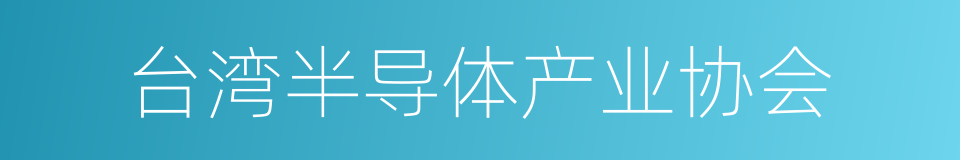 台湾半导体产业协会的同义词