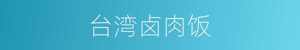台湾卤肉饭的同义词
