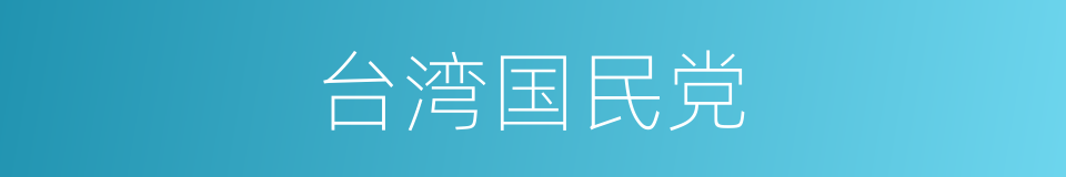 台湾国民党的同义词