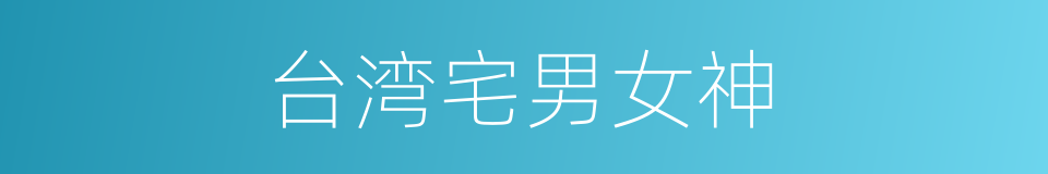 台湾宅男女神的同义词