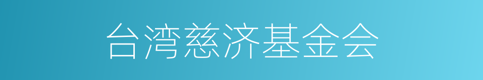 台湾慈济基金会的同义词