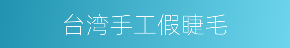 台湾手工假睫毛的同义词