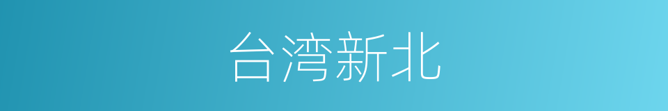 台湾新北的同义词