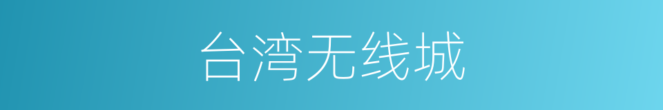 台湾无线城的同义词