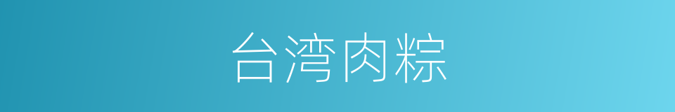 台湾肉粽的同义词