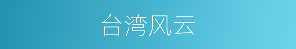 台湾风云的同义词
