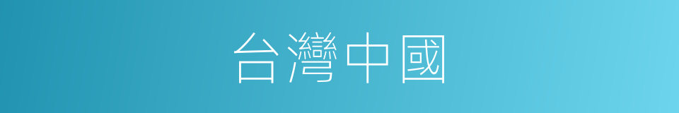 台灣中國的同義詞