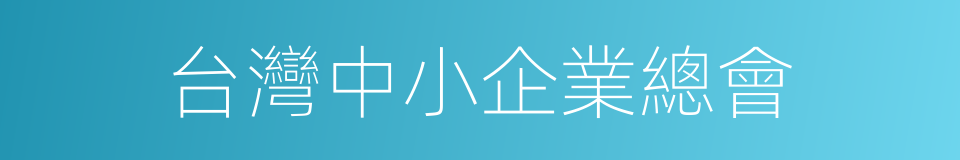 台灣中小企業總會的同義詞