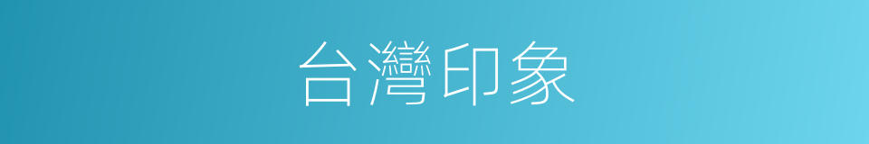台灣印象的同義詞