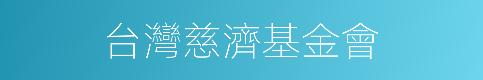 台灣慈濟基金會的同義詞