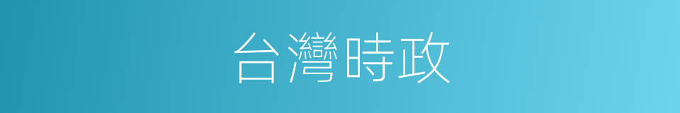 台灣時政的同義詞