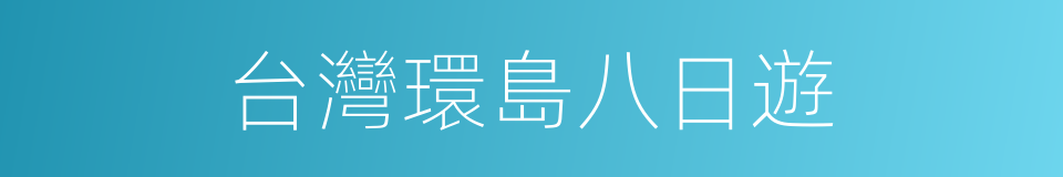 台灣環島八日遊的同義詞