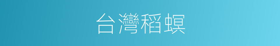 台灣稻螟的同義詞