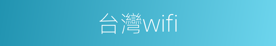 台灣wifi的同義詞