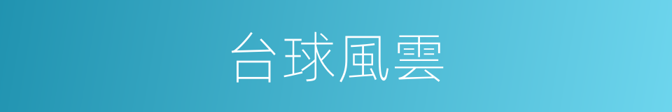 台球風雲的同義詞