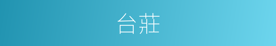 台莊的同義詞